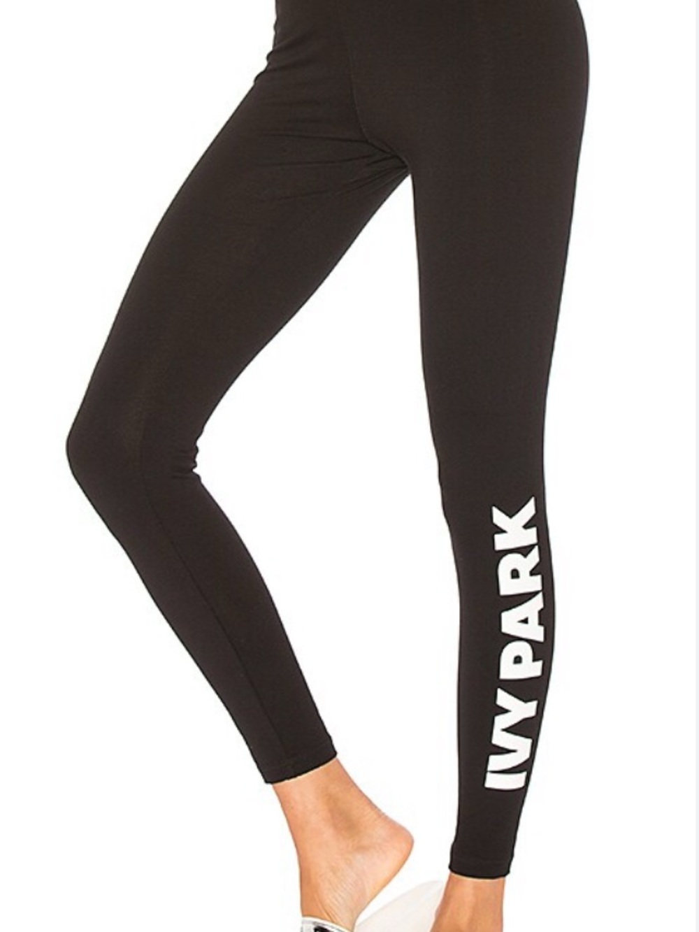 IVY PARK Black Leggings with White Side Logo